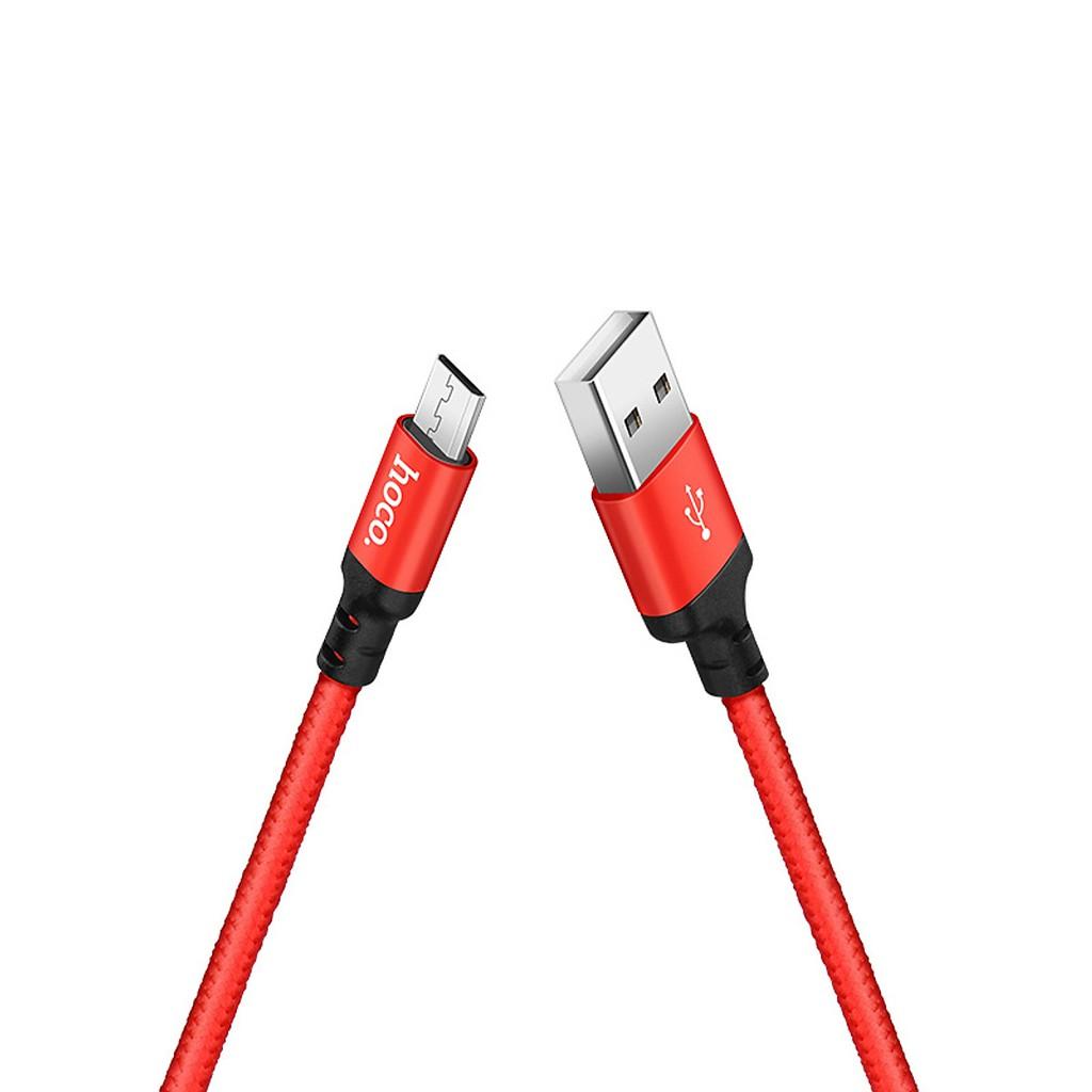 Cáp Sạc Micro-USB Hoco X14 2 Mét, SIÊU BỀN Cho Android, Samsung, Xiaomi, Oppo,... - Hàng Chính Hãng