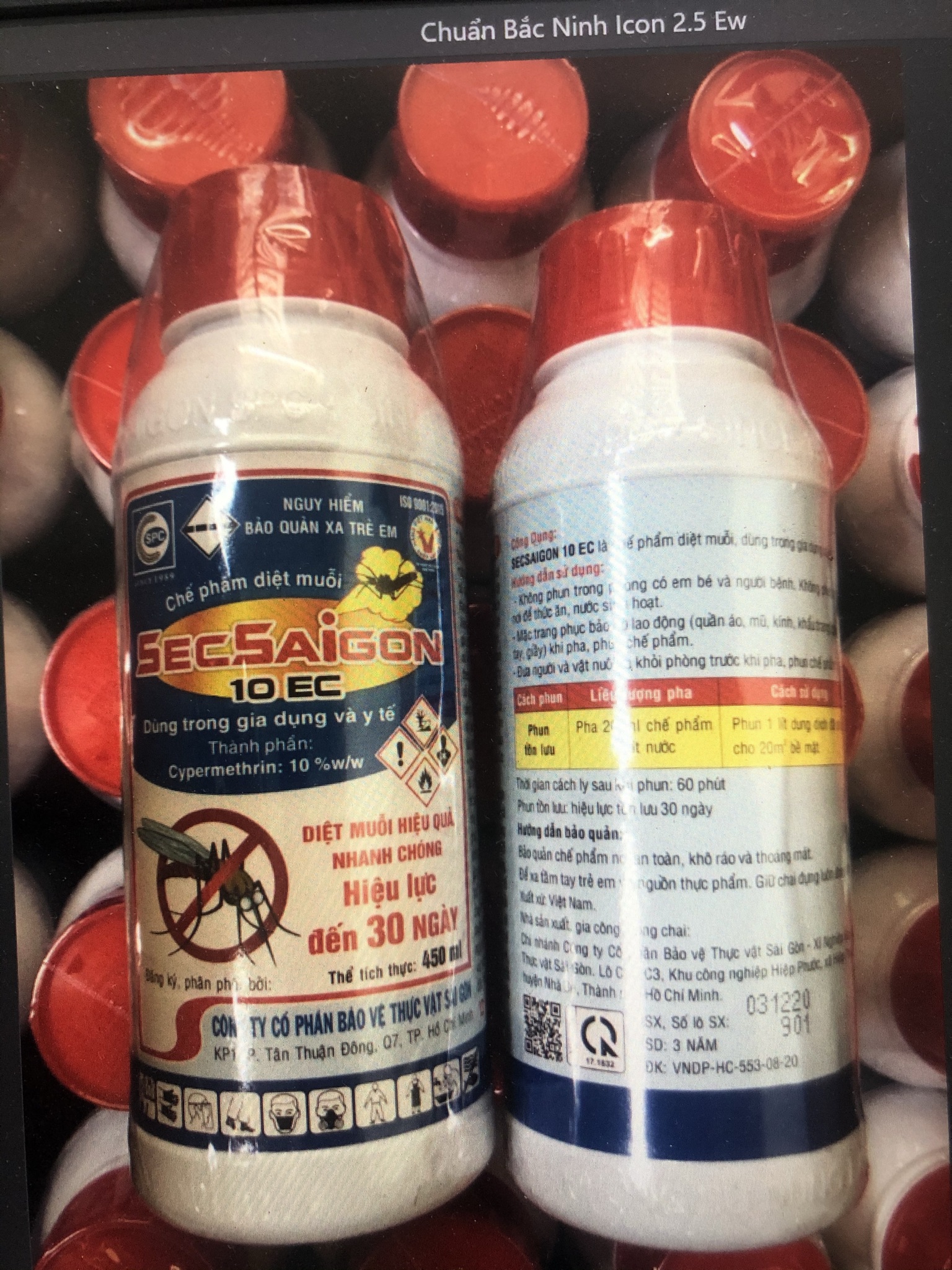 Thuốc diệt muỗi Secsaigon 10EC 480ml phun bên ngoài: cà phê sân vườn, kho bãi, bụi rậm....