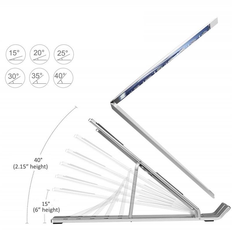 Giá Đỡ Nâng Chiều Cao Laptop Bằng Hợp Kim Nhôm Có Thể Gấp Gọn Tiện Dụng