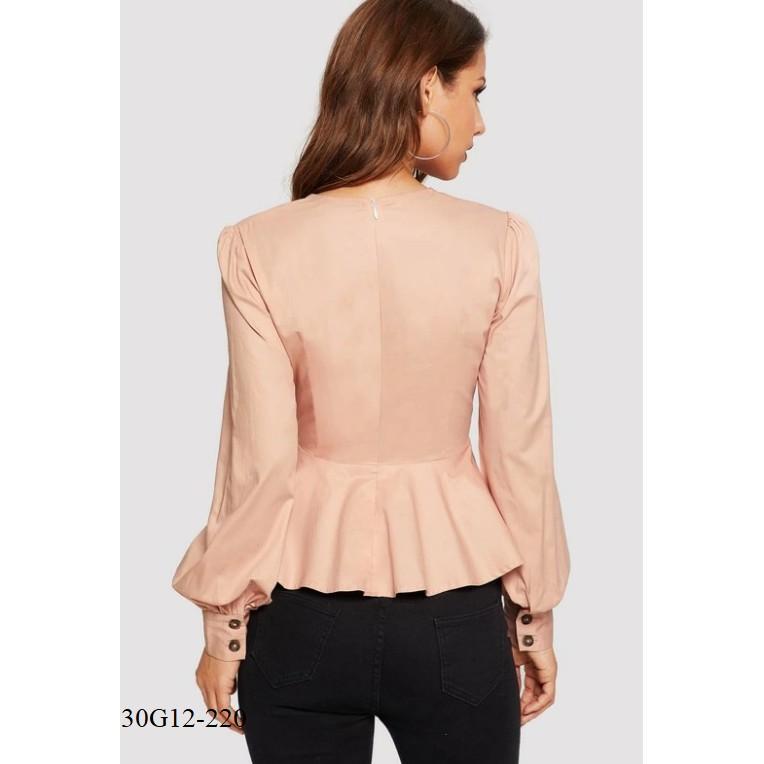 ÁO KIỂU PEPLUM TAY PHỒNG CAO CẤP - G12-220