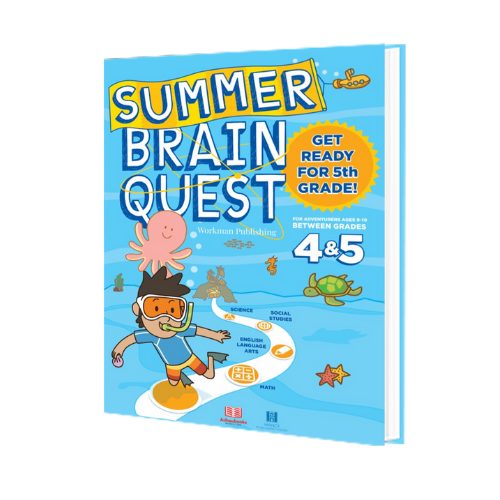Sách summer brain quest 4&amp;5 phát triển tư duy iq cho bé - in màu ( tiếng anh, 9 - 10 tuổi )