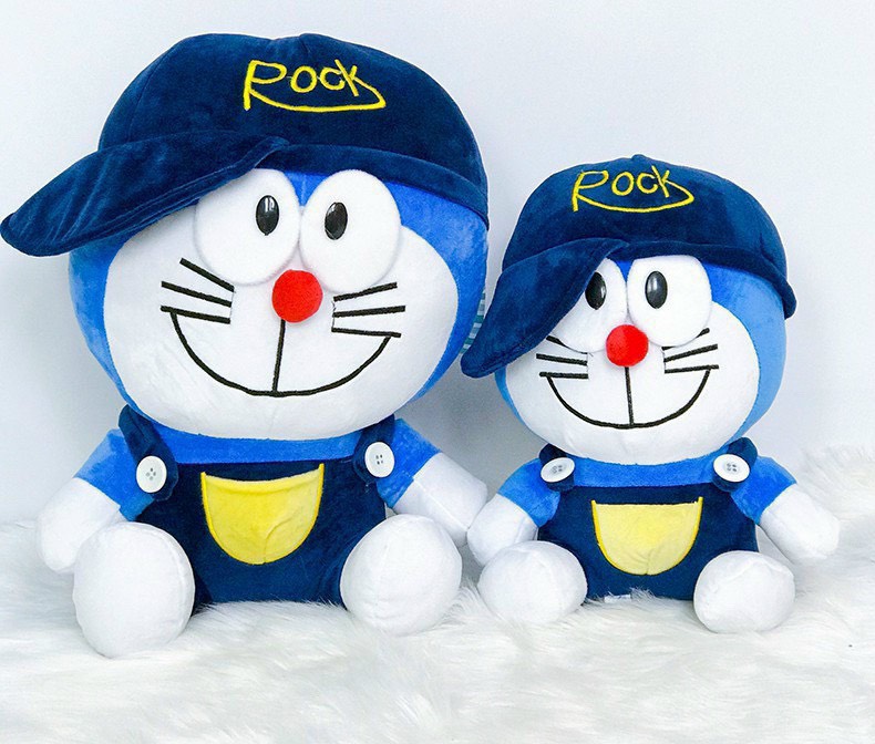 Gấu bông doraemon rock size 70cm - 110cm hàng Việt Nam chất lượng cao