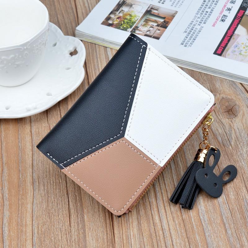 Ví Bóp Nữ Mini Hàn Quốc Da Mềm Phối Màu Đẹp VN07