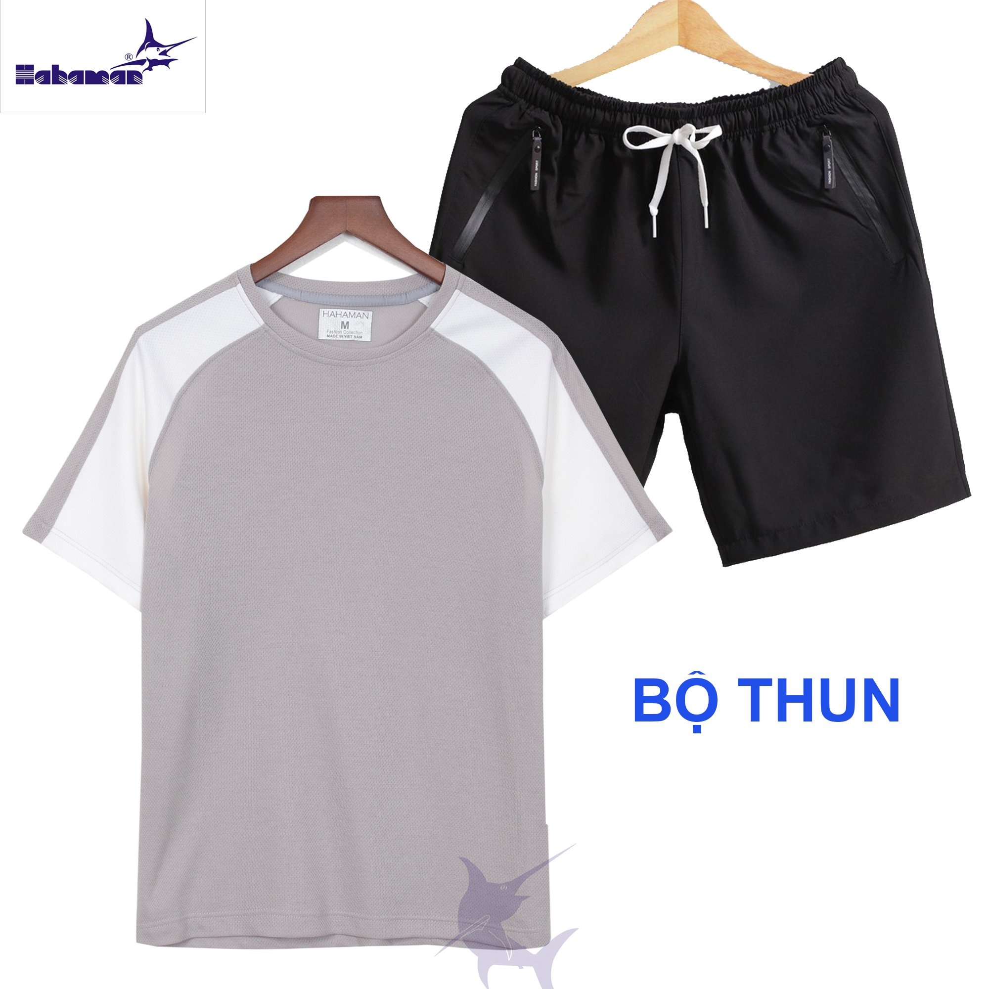 Bộ thun thể thao mùa hè phối màu thoáng mát BTP01071