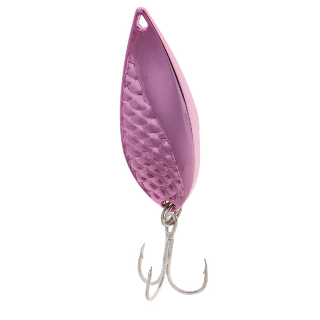 Metal Fishing Jigging Casting Spoon Lure Sequins Spinnerbaits Saltwater Pink