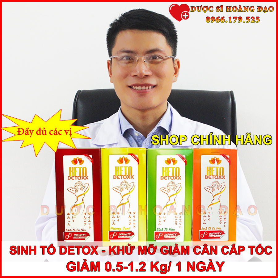 Keto Detoxx - Sinh tố khử mỡ hỗ trợ giảm cân cực nhanh - Hỗ trợ Giảm cân cấp tốc bằng Sinh tố Keto