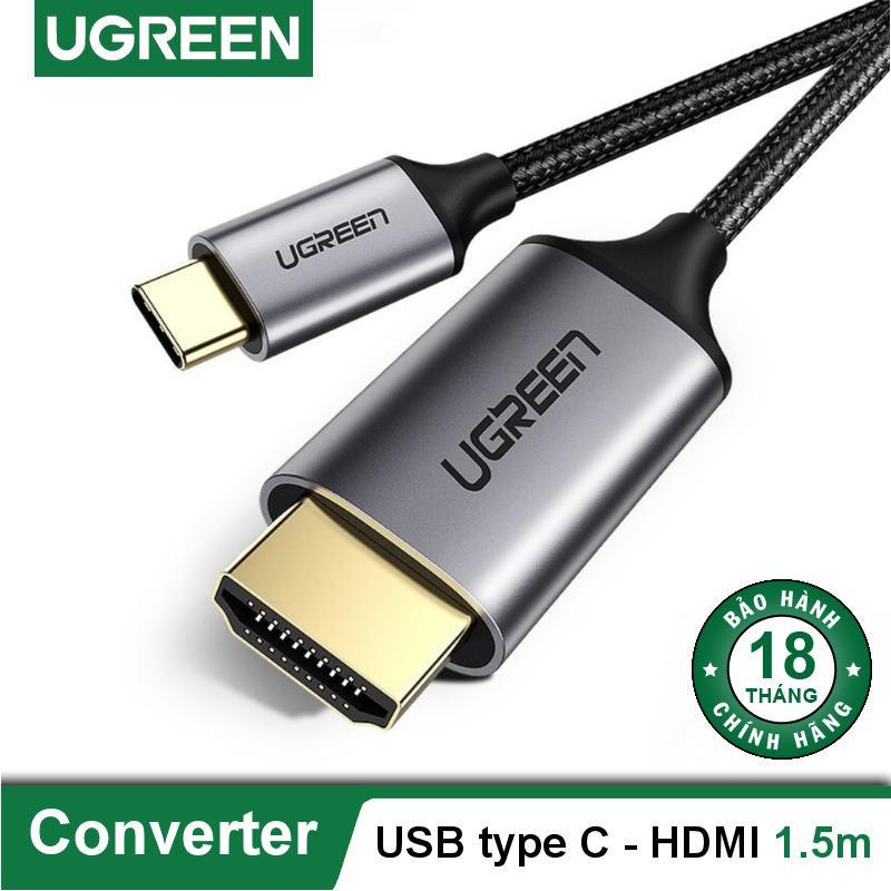 Hình ảnh Cáp chuyển USB C sang HDMI dài 1,5-2m cao cấp hỗ trợ 4K 2K UGREEN MM142 50570 MM141 50530 - Hàng Chính Hãng