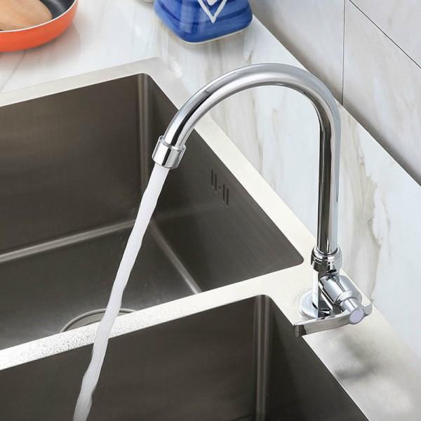 Vòi rửa bát đơn lạnh hợp kim, gắn chậu