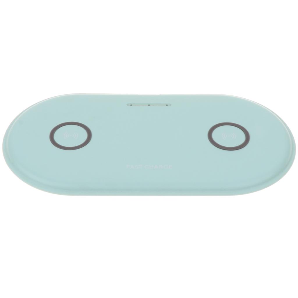 Stylish Solid Color Fast Wireless Charger Qi Dual Wireless 5W Fast Charge Stand for Qi-Certified Devices