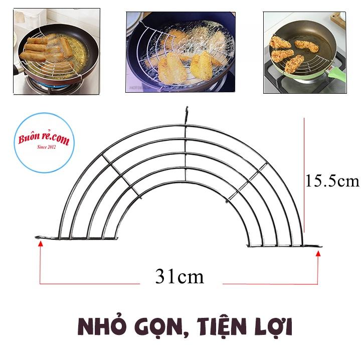 Vỉ gác chảo chiên, rán dầu mỡ bằng inox tiện dụng – Buôn rẻ 00438