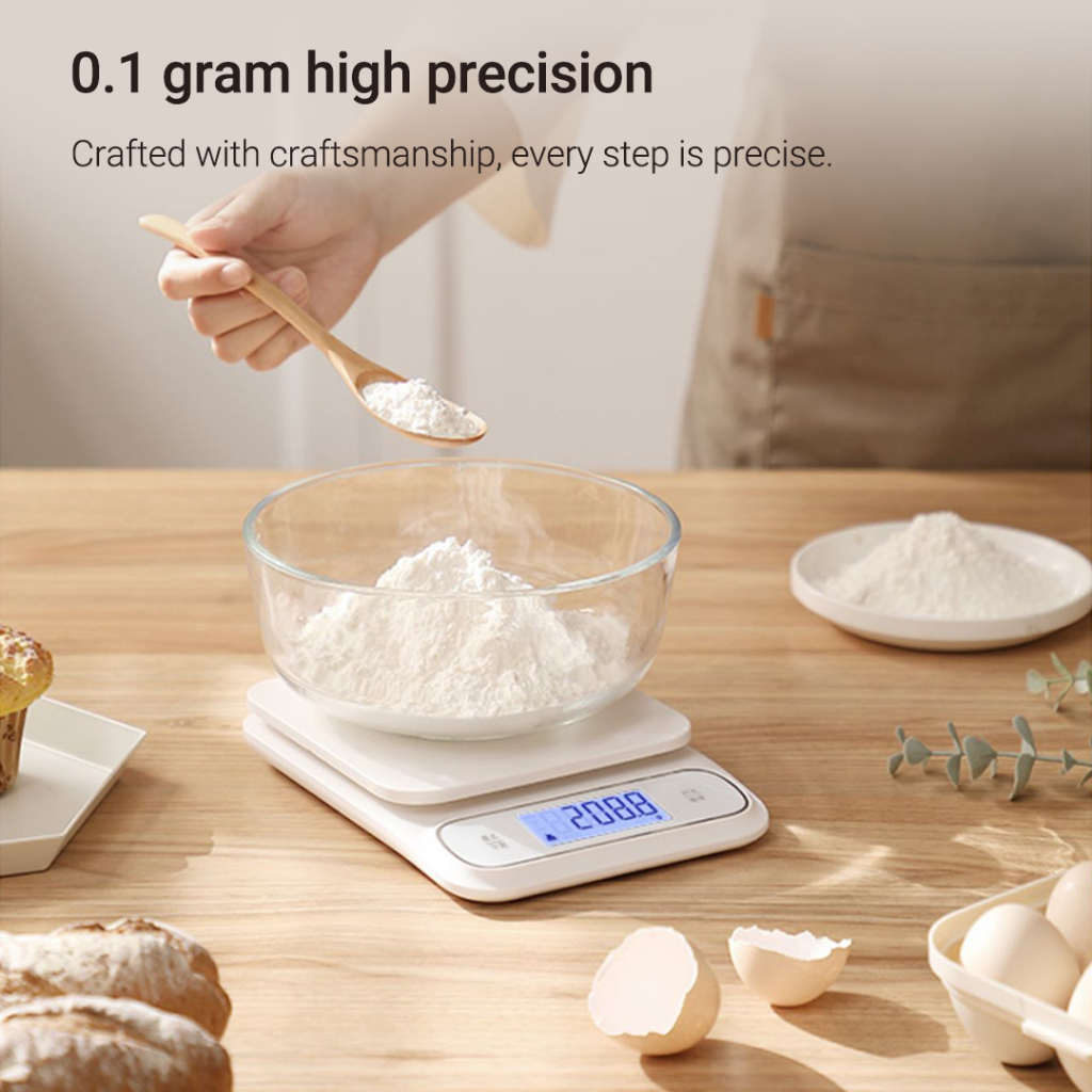 Cân Điện Tử Xiaomi Youpin SENSSUN 0.1g Độ Chính Xác Cao Chống Thấm Nước IP67 Có Màn Hình Hiển Thị Đèn Nền