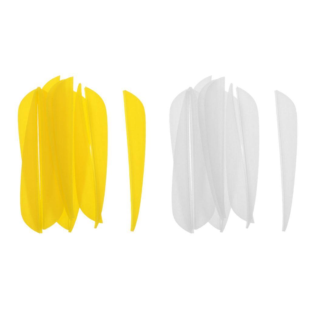 12 or 36Pcs 4 inch Archery Arrow Feather Plastic Vanes Fletching Fletches