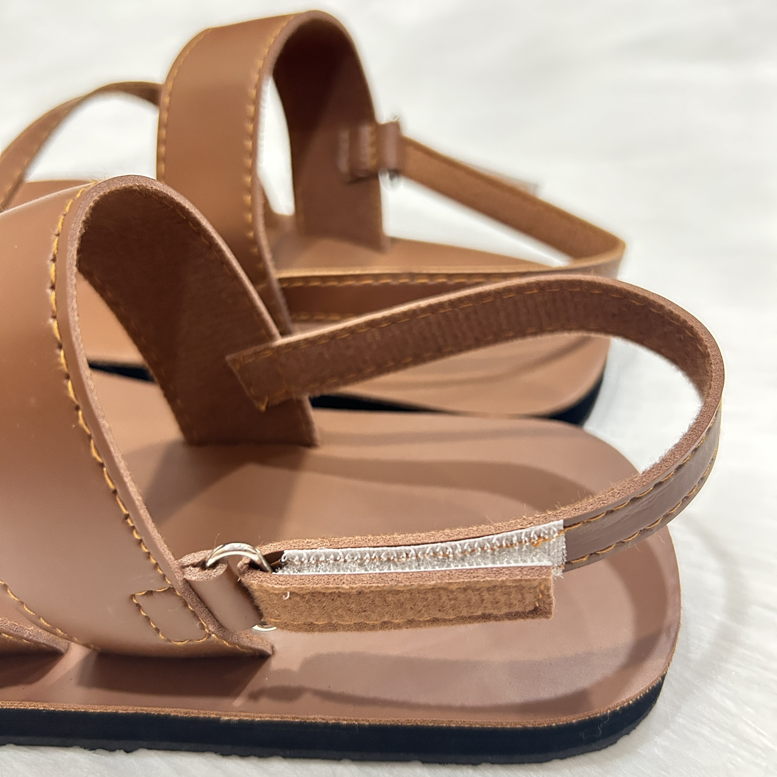 Dép sandal Nữ quai da mềm Đế bệt Cao Su ôm chân LYNA Sandal mã SD25