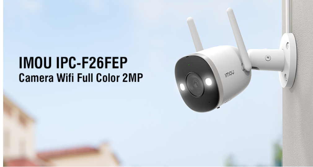 Camera Wifi thân cố định ngoài trời full color 2.0MP IMOU IPC-F26FEP - Hàng chính hãng