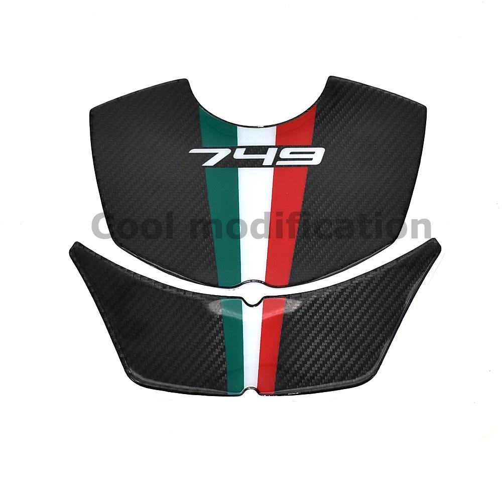 Miếng Dán Bảo Vệ Bình Nhiên Liệu Bằng Nhựa Resin Sợi Carbon 3D Cho Ducati 749 2003-2006