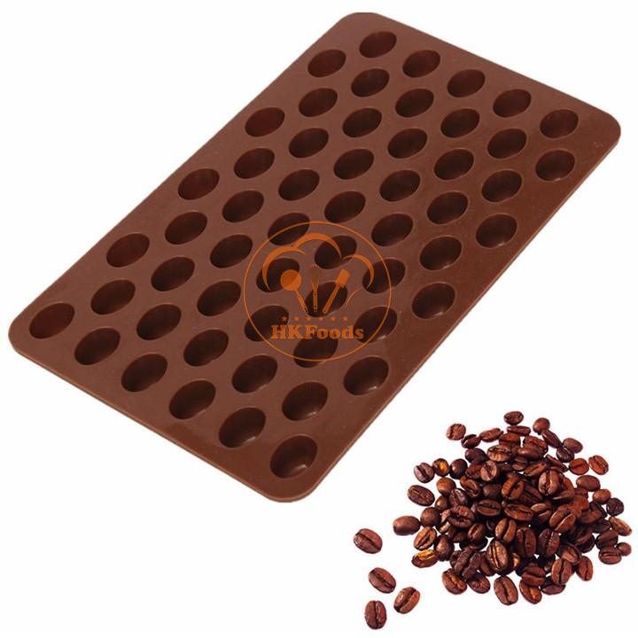 Khuôn Silicon làm thạch rau câu, chocolate, làm bánh 55 Hạt Cà Phê Nhí