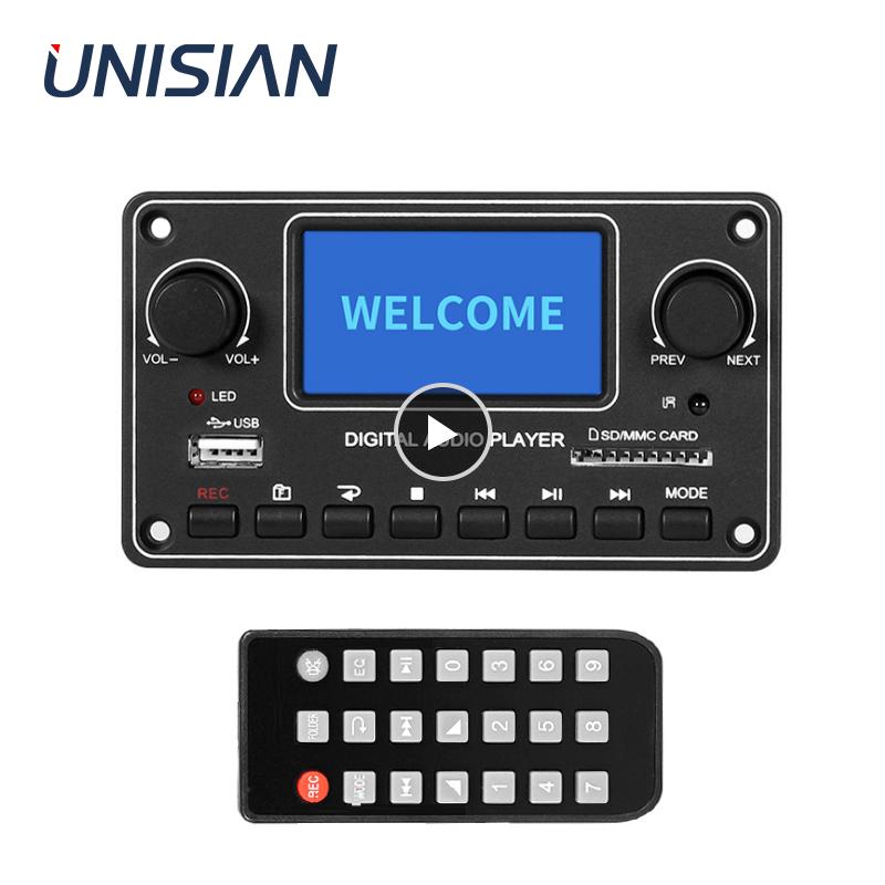 Mô -đun máy nghe nhạc MP3 của Unisian LCD 28*64 Hiển thị bảng giải mã âm thanh kỹ thuật số Bluetooth