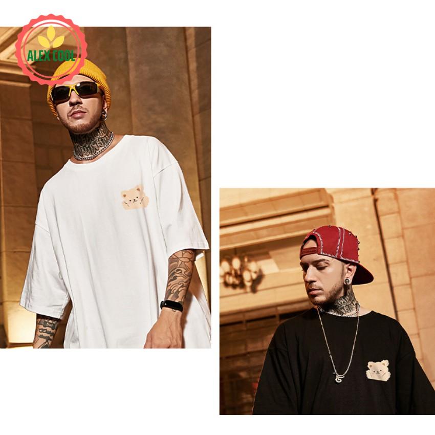 Áo thun nam nữ áo phông nam tay ngắn cổ tròn chất cotton co giãn 4 chiều hình gấu BQUY alex cool