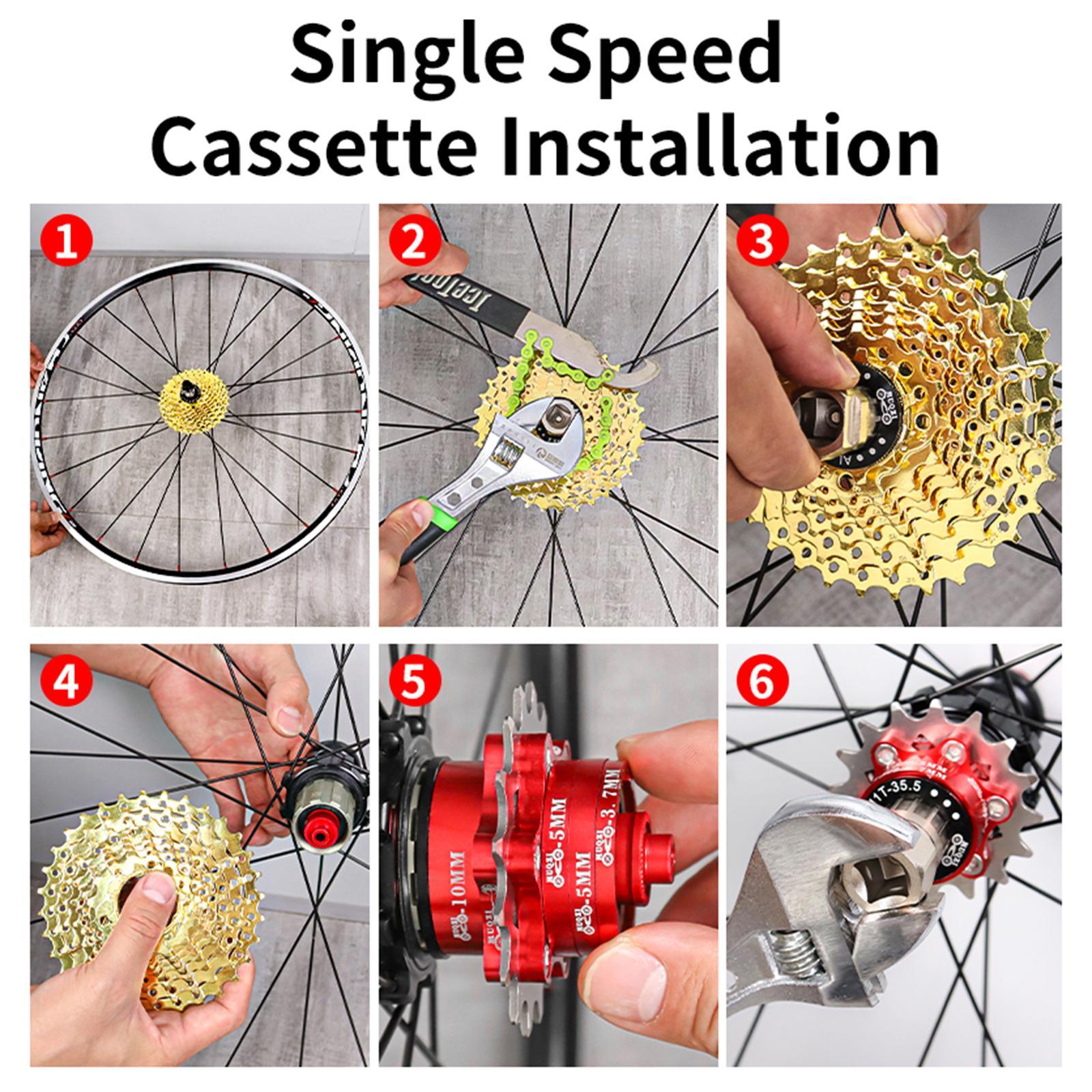 Mountain Bike Single Speed Conversion Chain Tensioner Portable Wrench Regulator Single Speed Cassette Repair Cycling Accessories