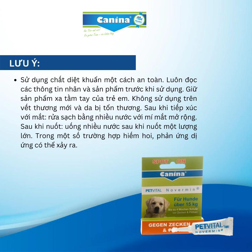 Thuốc Trị Ve Rận Bọ Chét Cho Chó Canina Petvital Novermin - Chính Hãng - Nhập Khẩu Đức