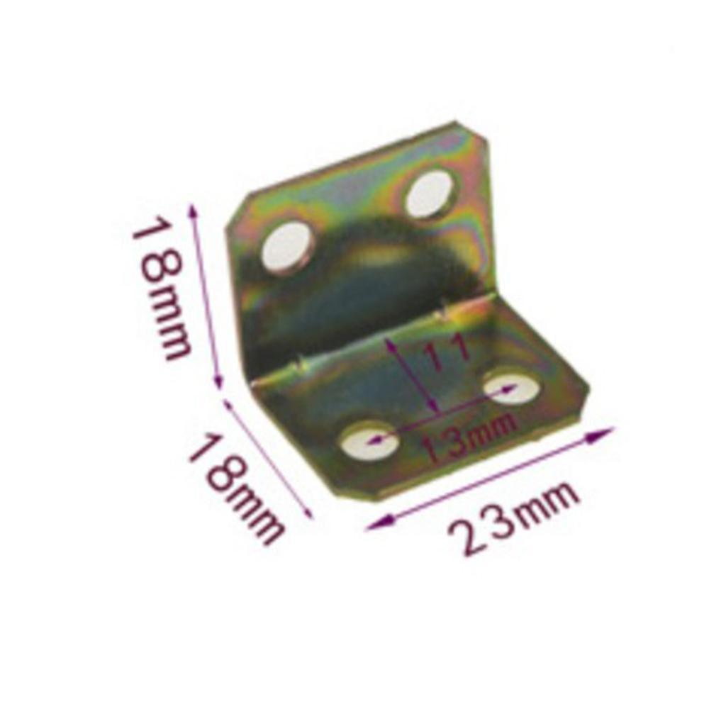 7x20pcs Polished Angle Fixed Bracket Furniture Frame Cabinet Connector 18 x 18 x 23mm
