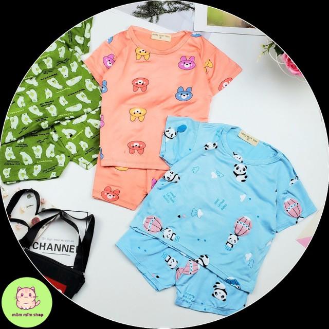 Đồ Bộ Đùi Bé Trai Bé Gái Minky Mom Họa Tiết Gấu Chất Thun Lạnh Mặc Hè Cho Bé (8-19kg