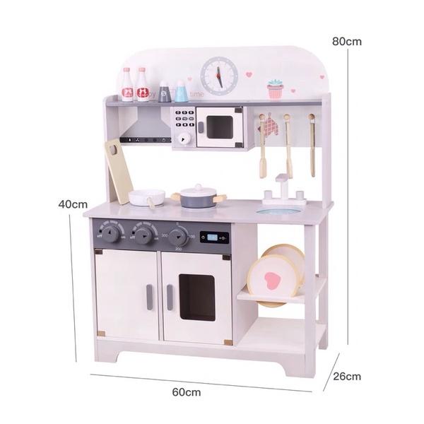 Đô chơi cho bé Bếp lắp ghép bằng gỗ trắng 80cm
