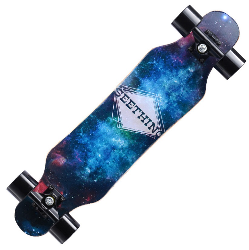 Ván trượt Phát Sáng Dài 80*20cm Thể Thao Mặt Nhám Mẫu LONGBOARD Cao Cấp