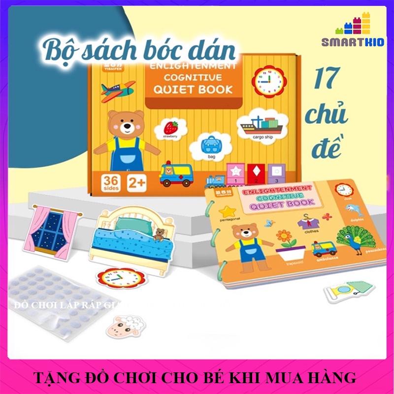 Đồ Chơi Học Liệu Bóc Dán Thông Minh Cho Bé 17 Chủ Đề Dùng Nhiều Lần Giúp Bé Vừa Chơi Vừa Học