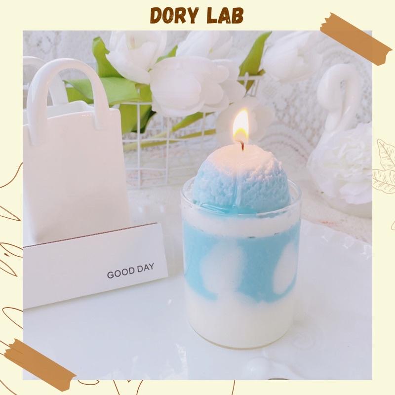 Nến Thơm Ly Viên Kem Bầu Trời Handmade Giúp Thư Giãn - Dory Lab