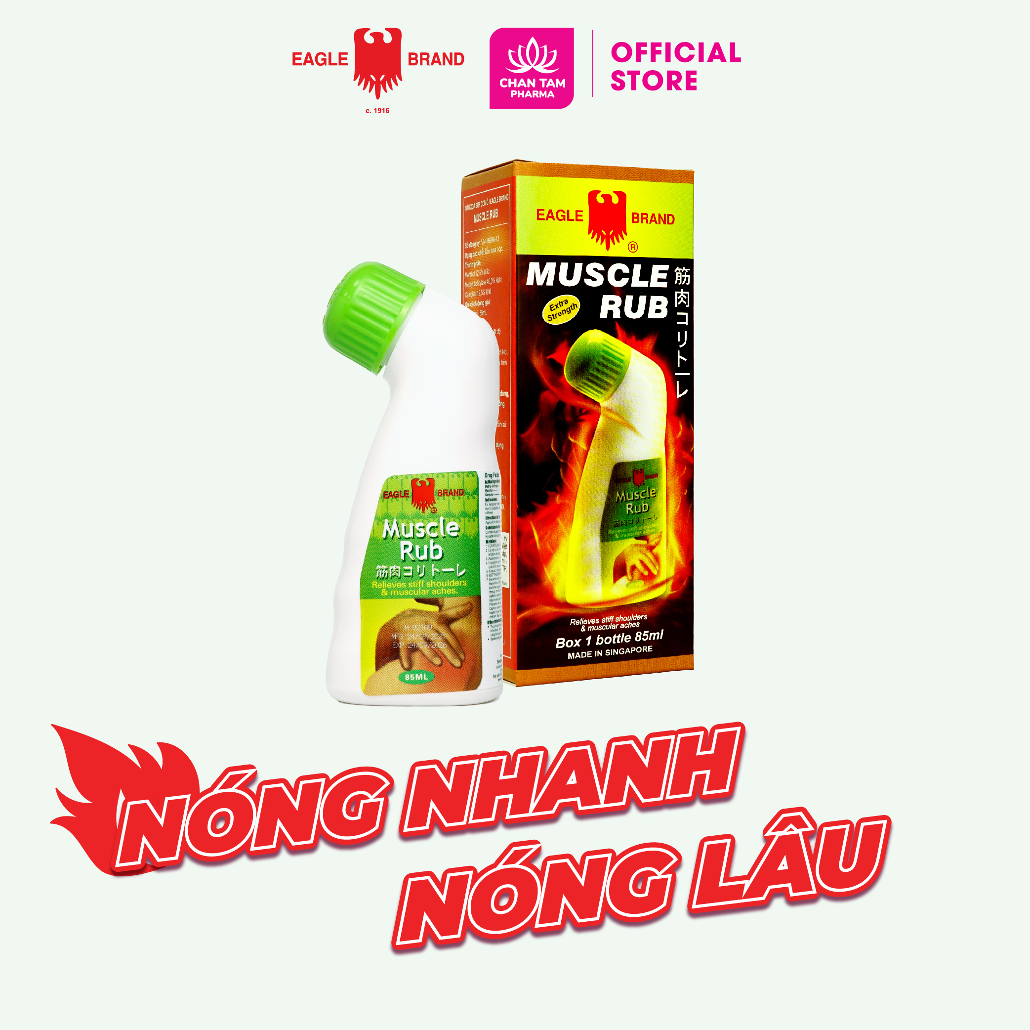 Dầu Nóng Xoa Bóp Con Ó - Muscle Rub 85ml