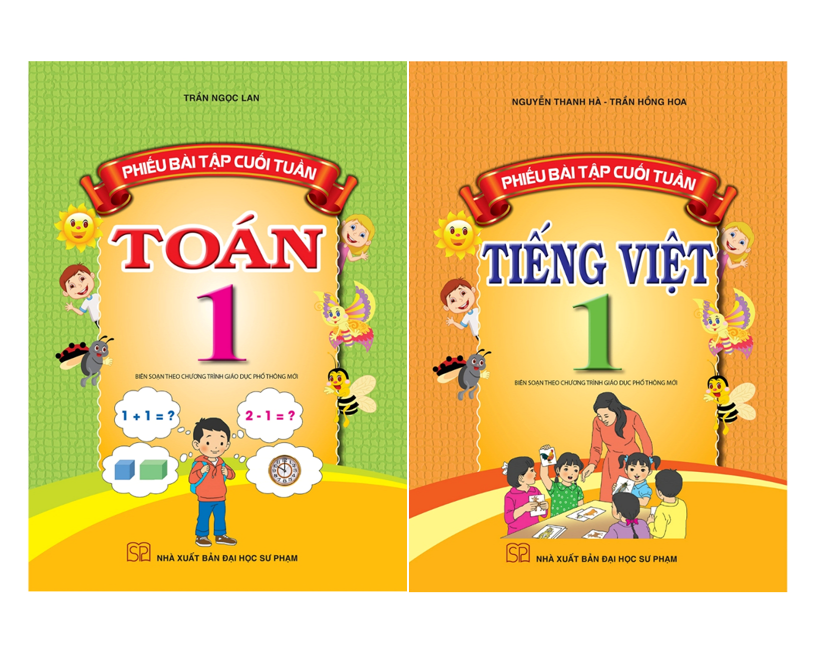 Sách Combo Phiếu bài tập cuối tuần Toán + Tiếng Việt 1 - dùng chung