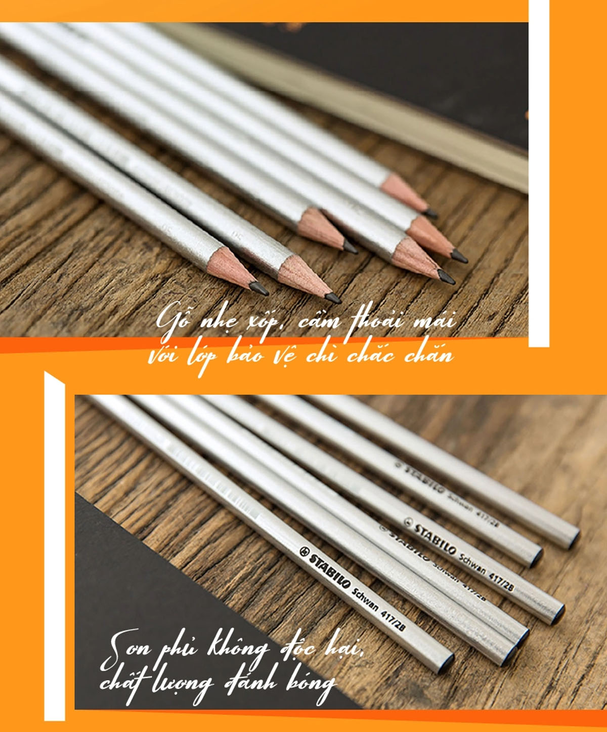 Combo bút chì gỗ STABILO Schwan 417