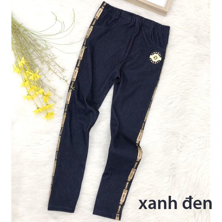 Quần legging dài bé gái từ 16-18kg thun giả jean - QG06