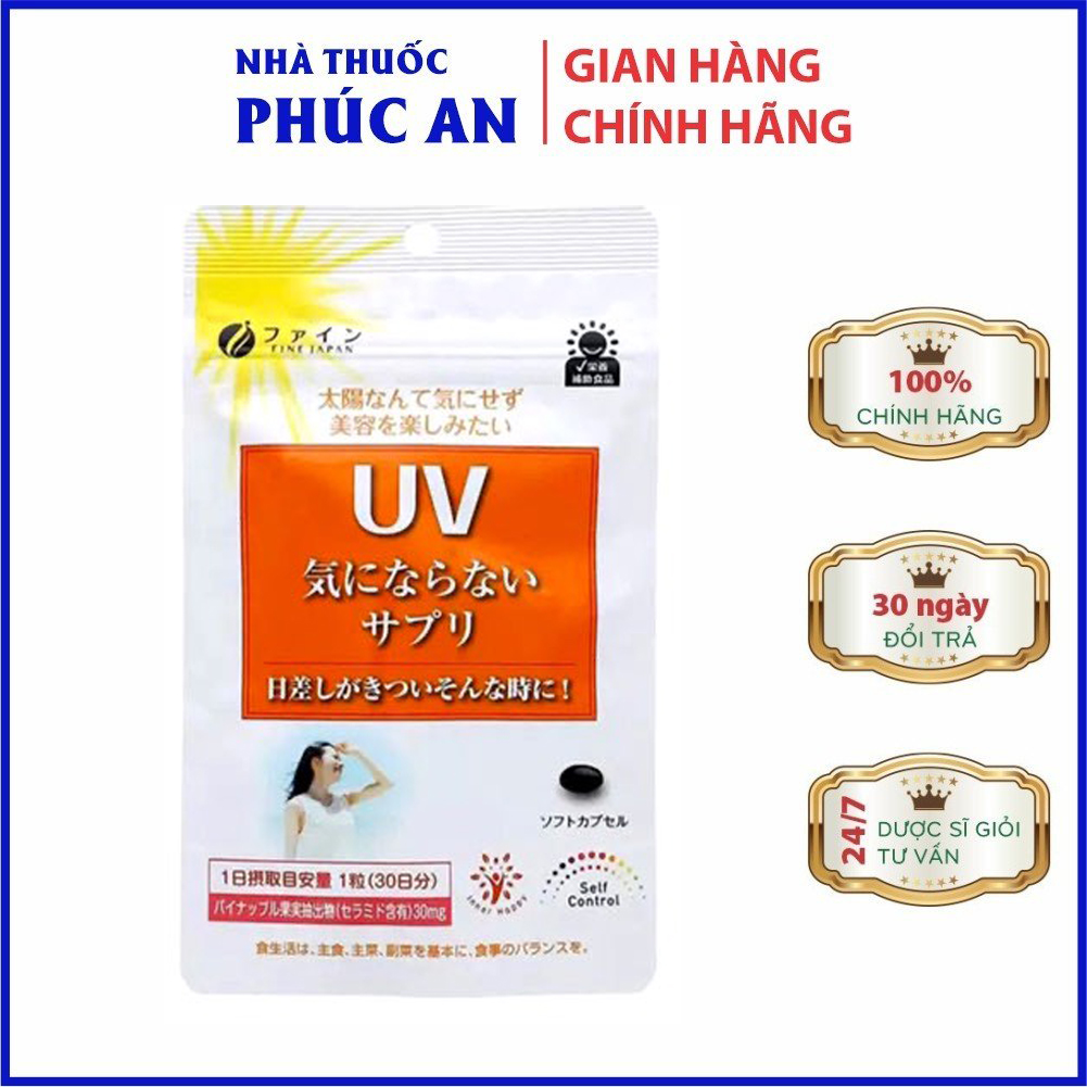 Viên uống chống nắng, chống tia UV Care Plus Fine Japan 30 viên