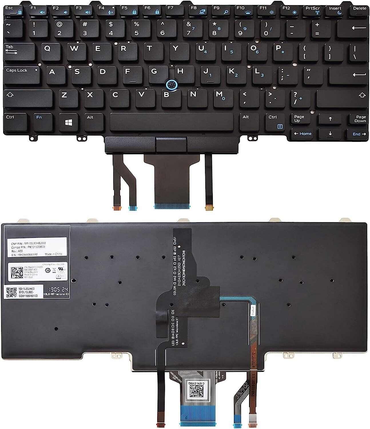 Bàn phím thay thế cho laptop Dell Latitude E5450 E5470 E7450 E7470, Latitude 5480 E5480 5490 E5490 7480 E7480 7490 E7490