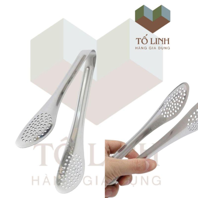 Gắp Đá, Kẹp Thức Ăn Inox Không Rỉ Đồ Dùng Nhà Bếp An Toàn Sạch Sẽ 304 _23cm