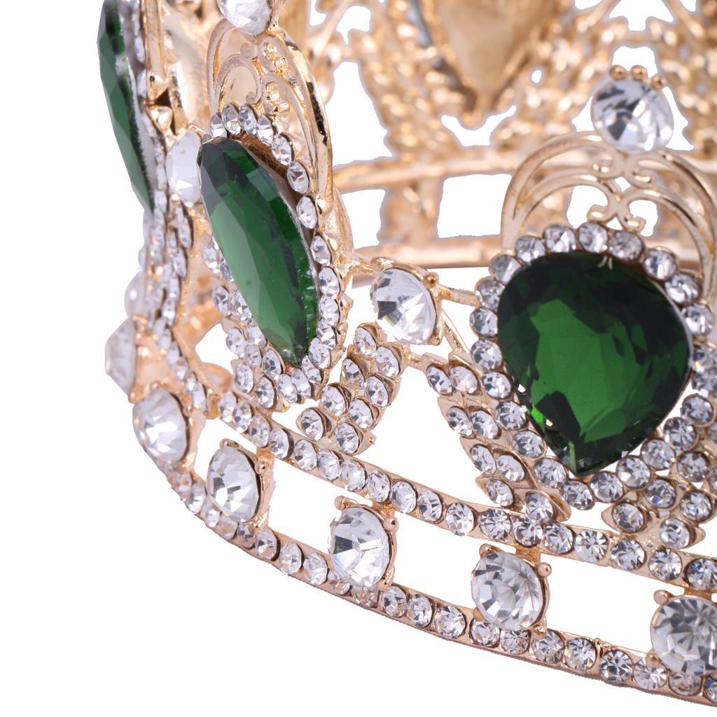 Wedding Party Baroque Majestic Crown Queen Princess Fancy Dress Hat Green