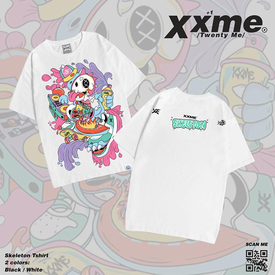 Áo thun Skeleton X-RAY RAWR XXME - BLACK / WHITE