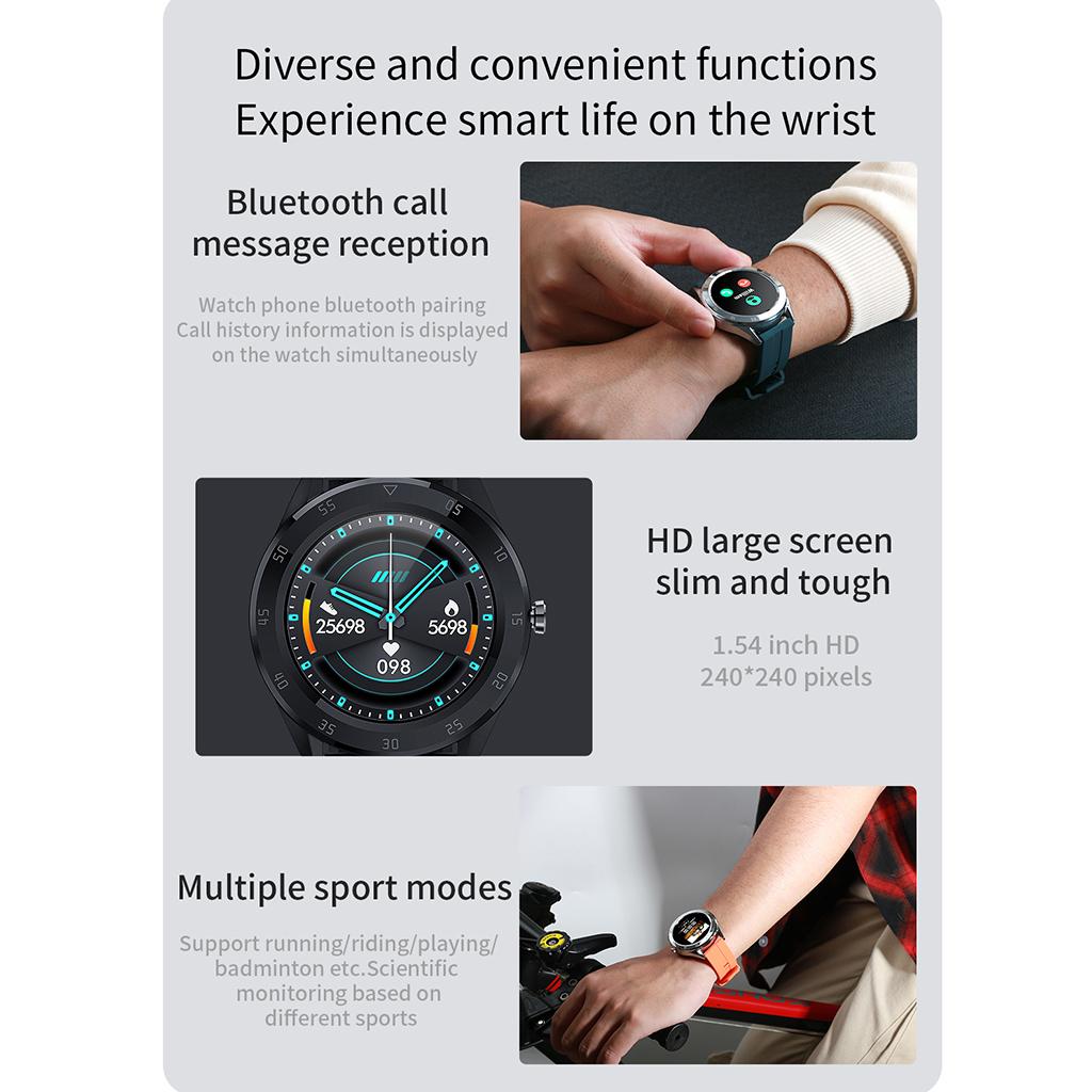 Women Men Bluetooth Smart Watch Wrist Band Sedentary Reminder