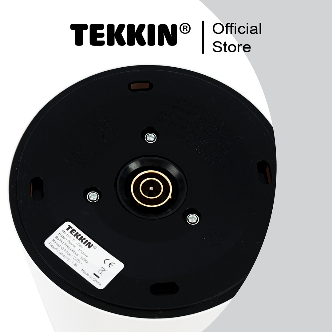 Ấm siêu tốc tự ngắt TEKKIN TI-2845 dung tích lớn 2.3L (dung tích sử dụng 1.8L) 2 lớp công suất 1500W bảo hành 12 tháng - hàng chính hãng