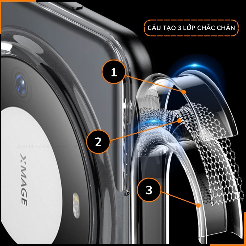 Ốp lưng mate 60 pro chống sốc CLEAR COLOR VER 4 trong suốt không ố vàng bảo vệ camera phụ kiện