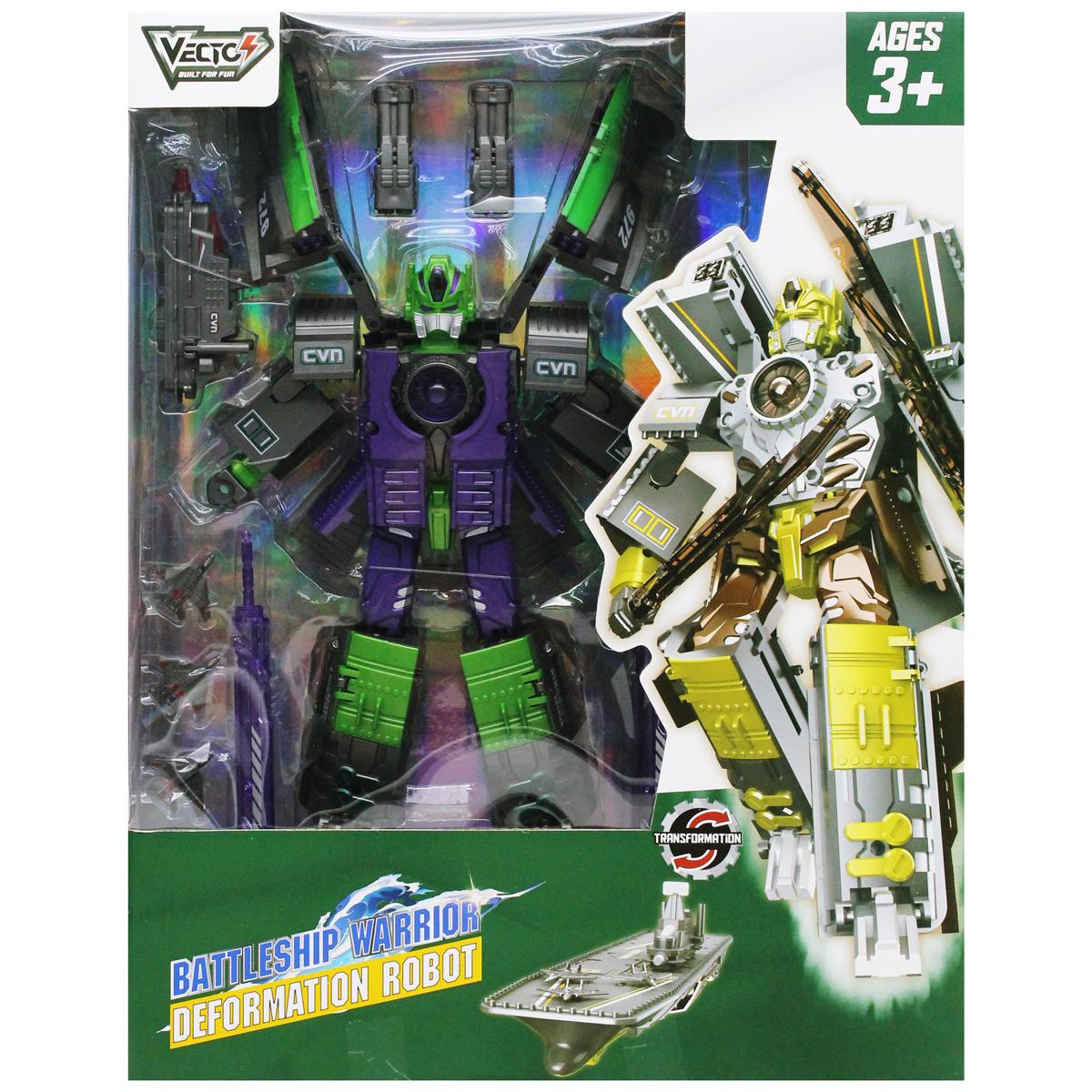 Đồ Chơi Robot Biến Hình Thành Tàu Sân Bay - Vecto VT698B16/GR - Màu Xanh Lá
