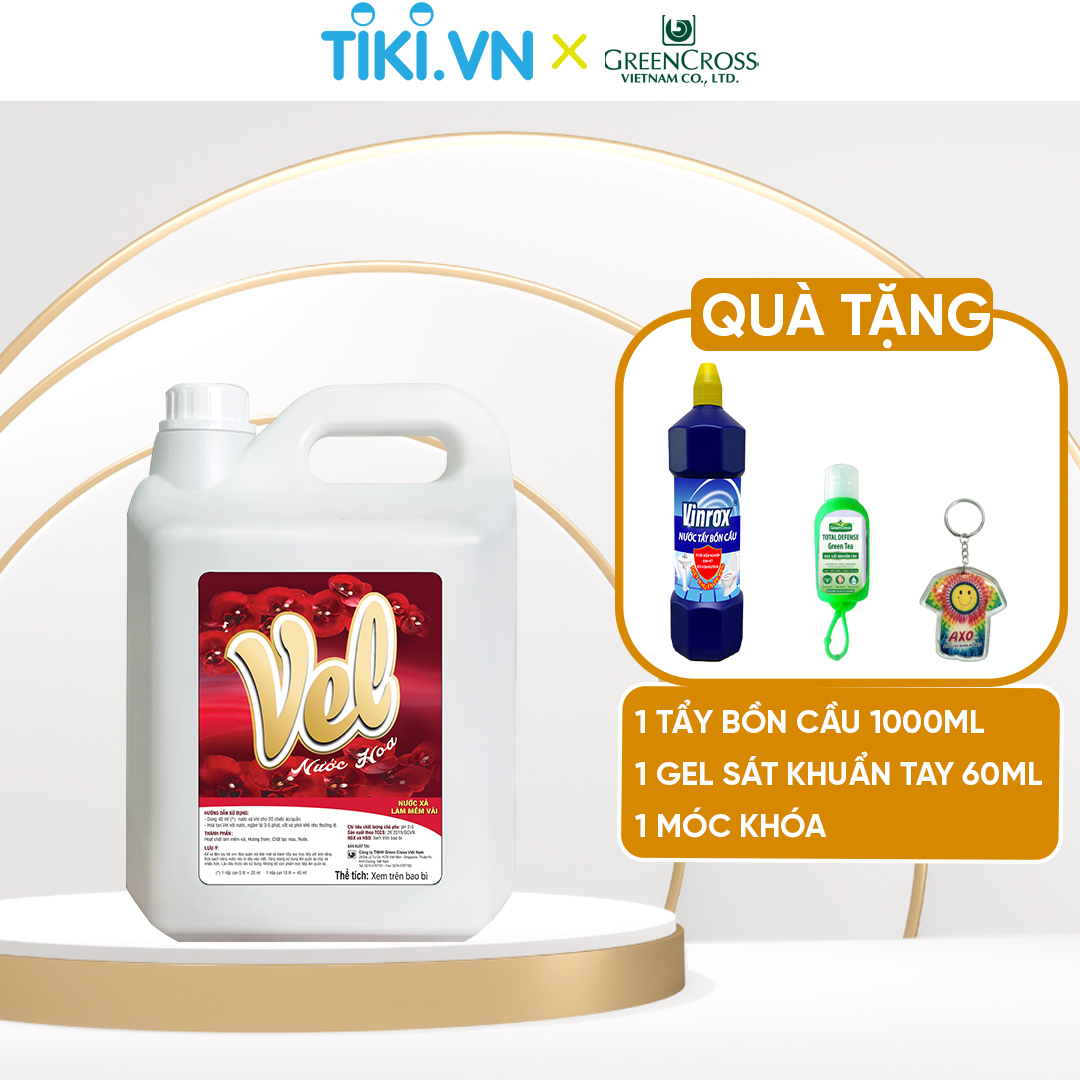 Combo Nước xả vải mềm vải, khử mùi, lưu hương bền lâu VEL Can 5 Lít Tiết kiệm