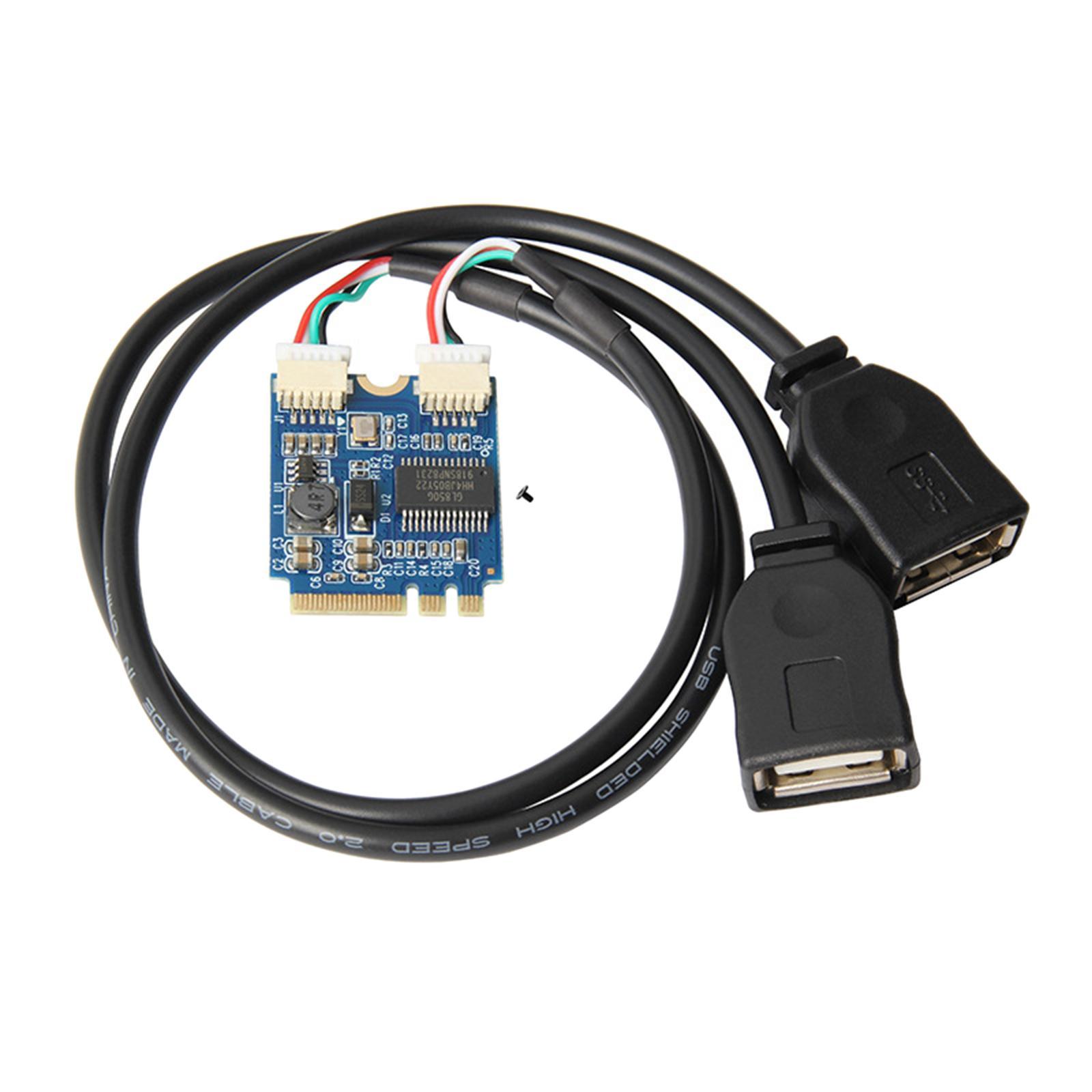 M.2 A/ to Dual USB 2.0 Cable Durable High Speed Portable High-Quality