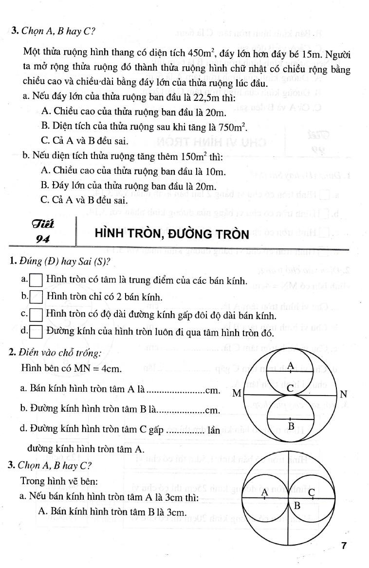 Bài Tập Trắc Nghiệm Hay Và Khó Toán 5 - Tập 2
