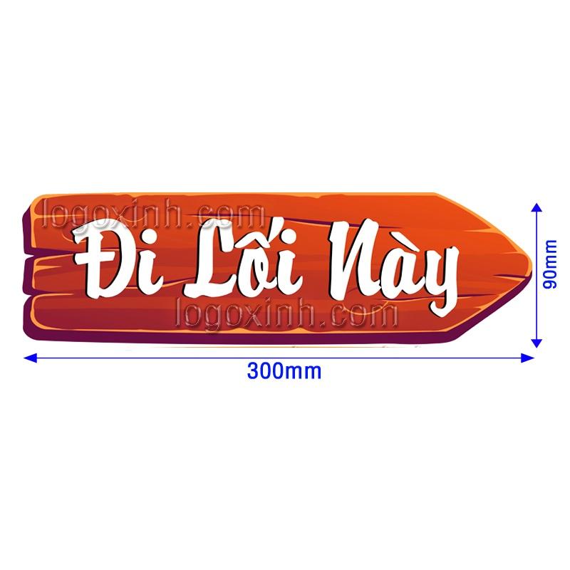 Logo sticker decal dán chỉ dẫn đi lối này, biển báo hướng đi - going this way