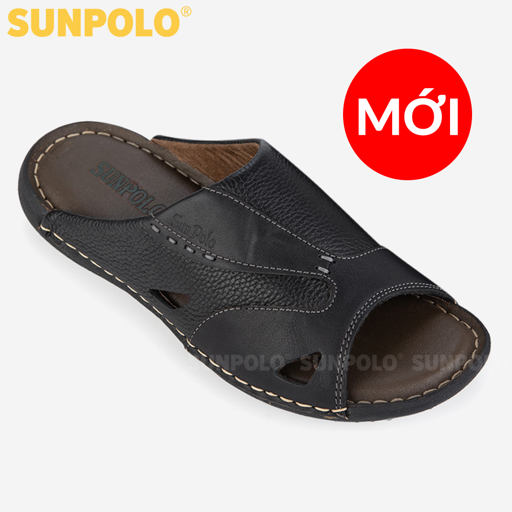 Dép Quai Ngang Nam Da Bò SUNPOLO SQND32
