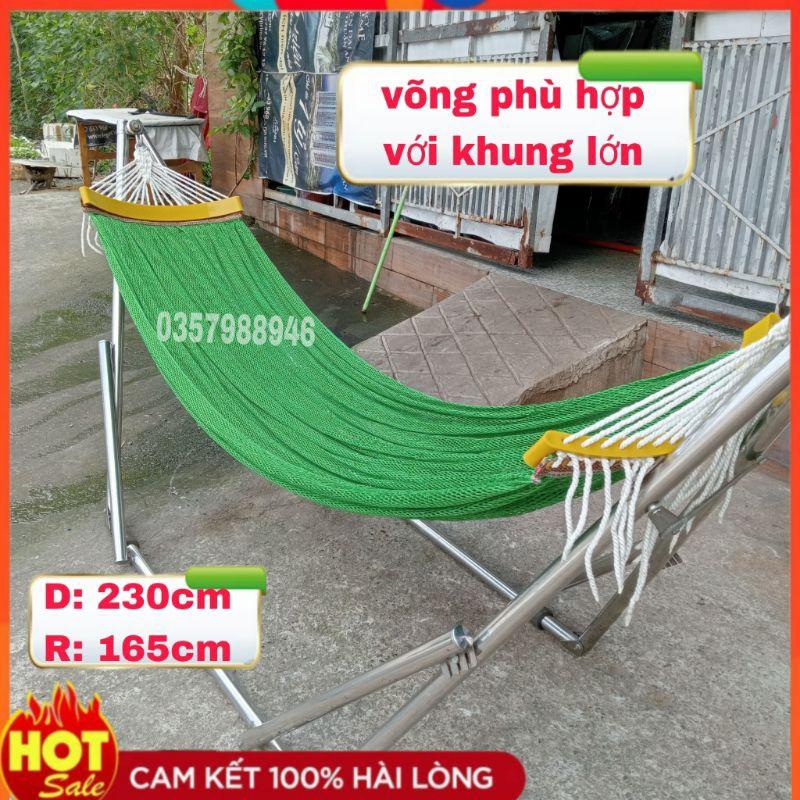 Võng Lưới 2 Lớp Đầu Cán Nhựa Cao Cấp Chất Vải Dày Đẹp Nằm Không Sợ Lật, Võng Lưới Cỡ Lớn