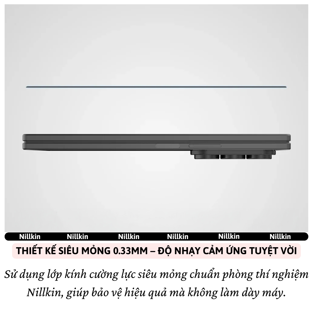 Miếng dán kính cường lực màn hình chống vỡ cạnh cho Samsung Galaxy Fold 6 / Fold 7 5G hiệu Nillkin CP+ Pro - Phủ Nano, vát cạnh 2.5D, mỏng 0.33mm, Chống Lóa, Hạn Chế Vân Tay - Hàng nhập khẩu